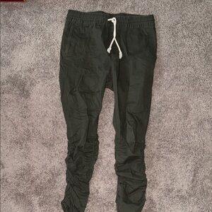 H&M olive green Joggers with White Drawstring